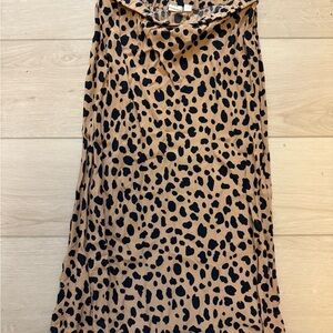 GAP Leopard Print Midi Skirt